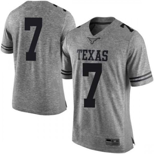 Men's University of Texas #7 Caden Sterns Gray Limited Jersey